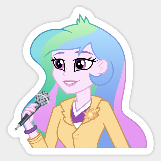 Principal Celestia at the mic Sticker by CloudyGlow